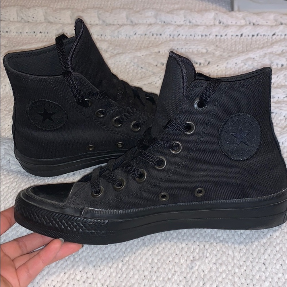 Chuck Taylor all black high top converse